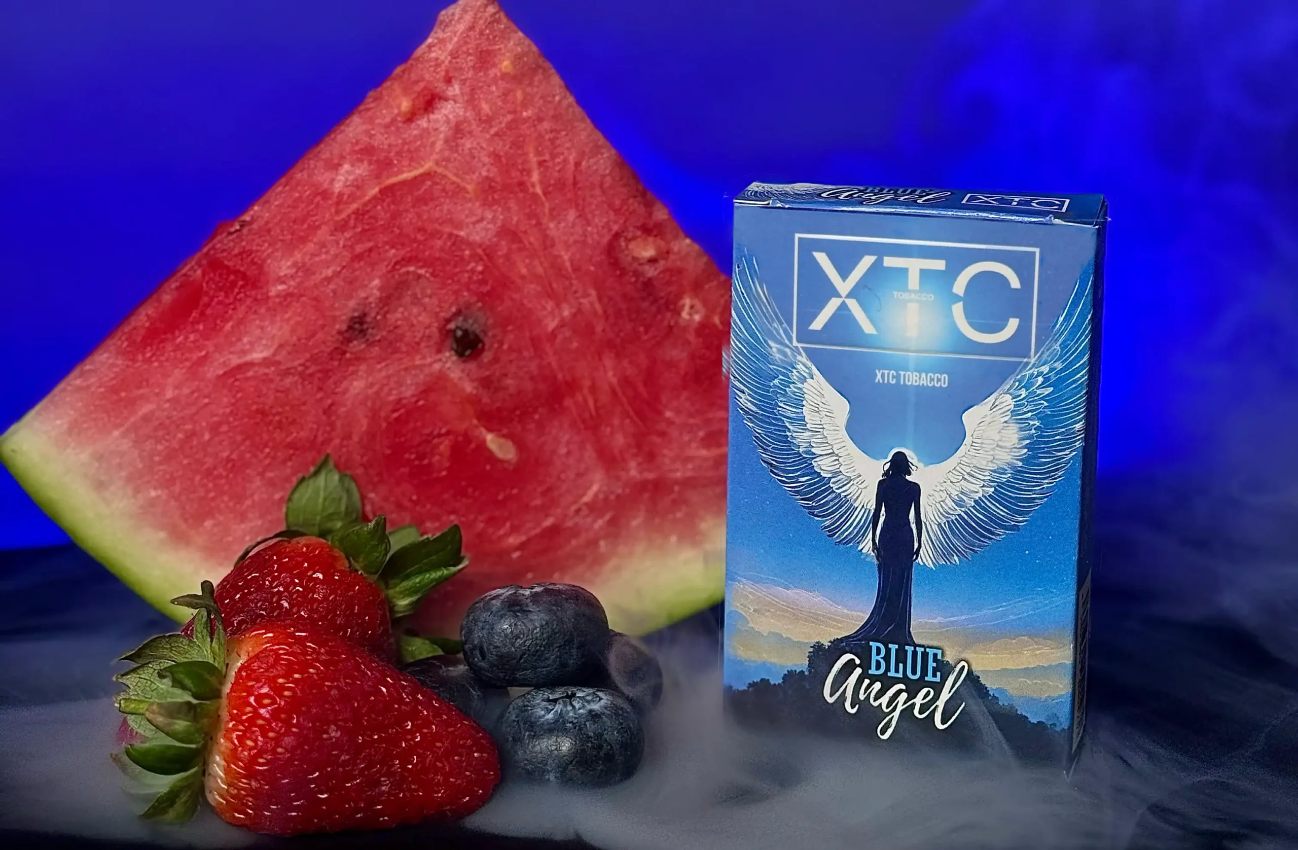 blue angel tobacco from XTC tobacco. melon, watermelon and mix of berries flavored hookah tobacco by XTC Tobacco